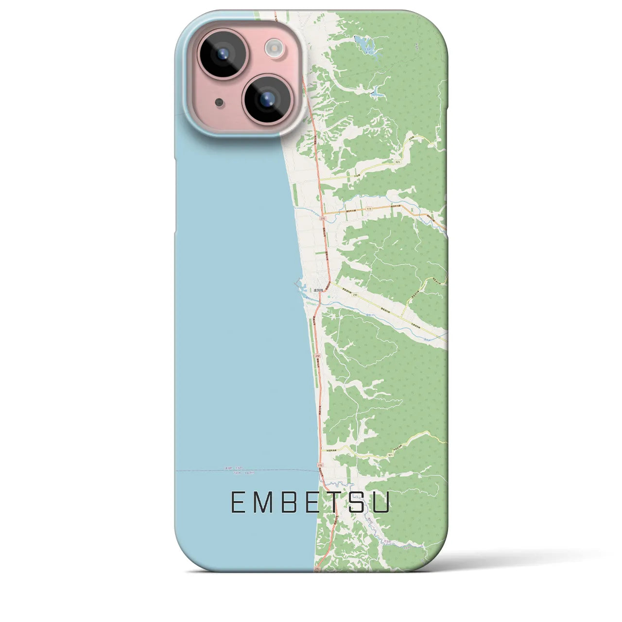 【遠別（北海道）】地図柄iPhoneケース（バックカバータイプ）