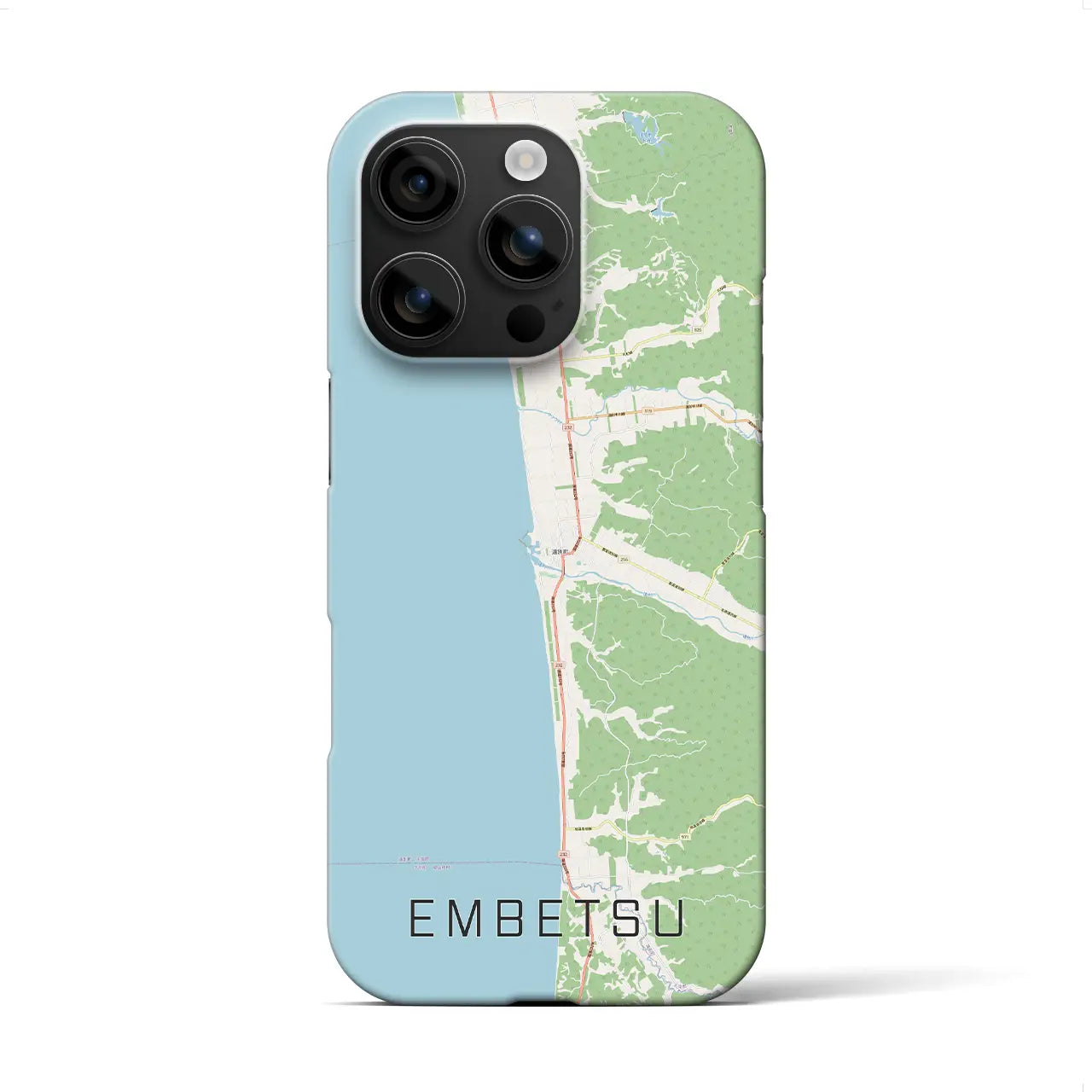 【遠別（北海道）】地図柄iPhoneケース（バックカバータイプ）