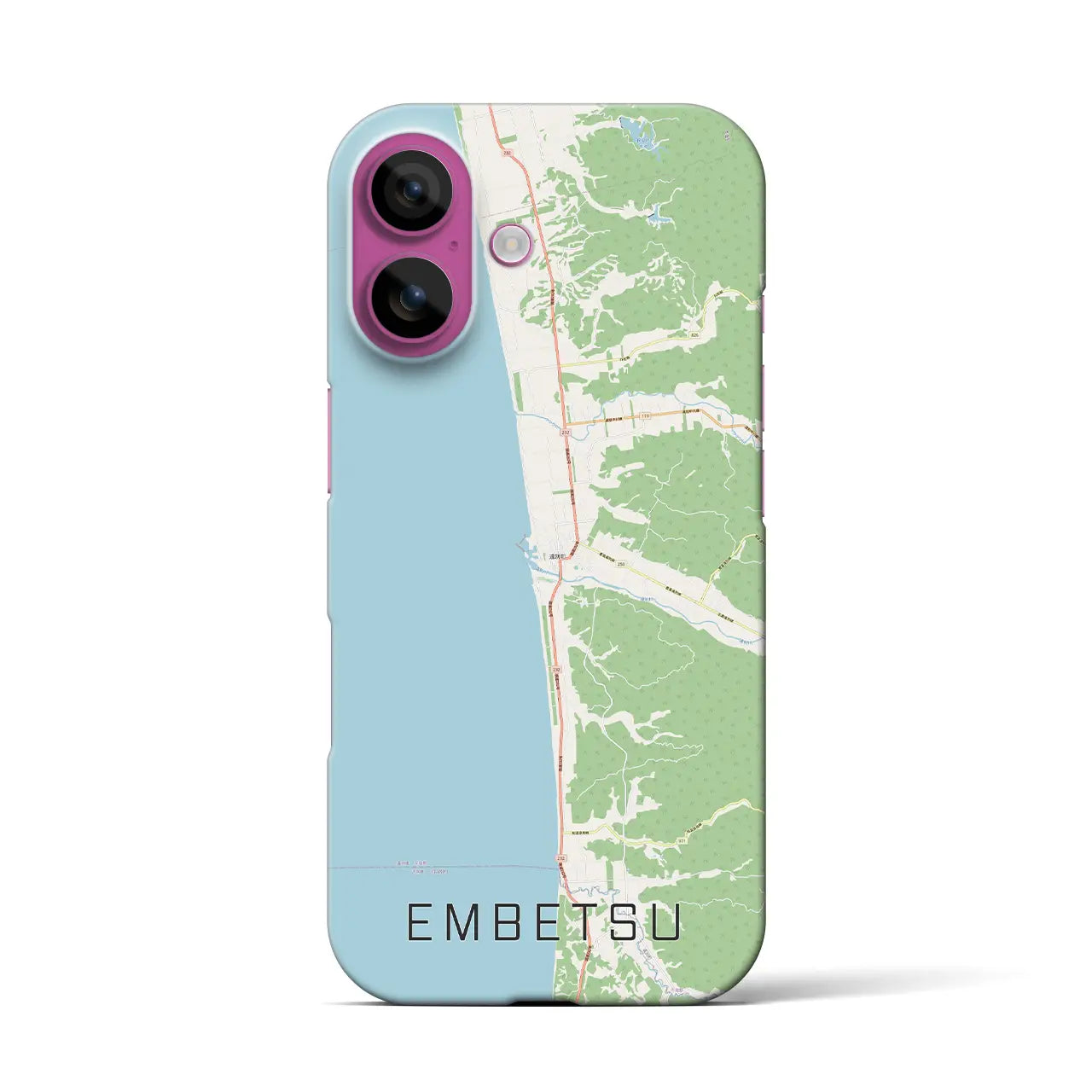 【遠別（北海道）】地図柄iPhoneケース（バックカバータイプ）