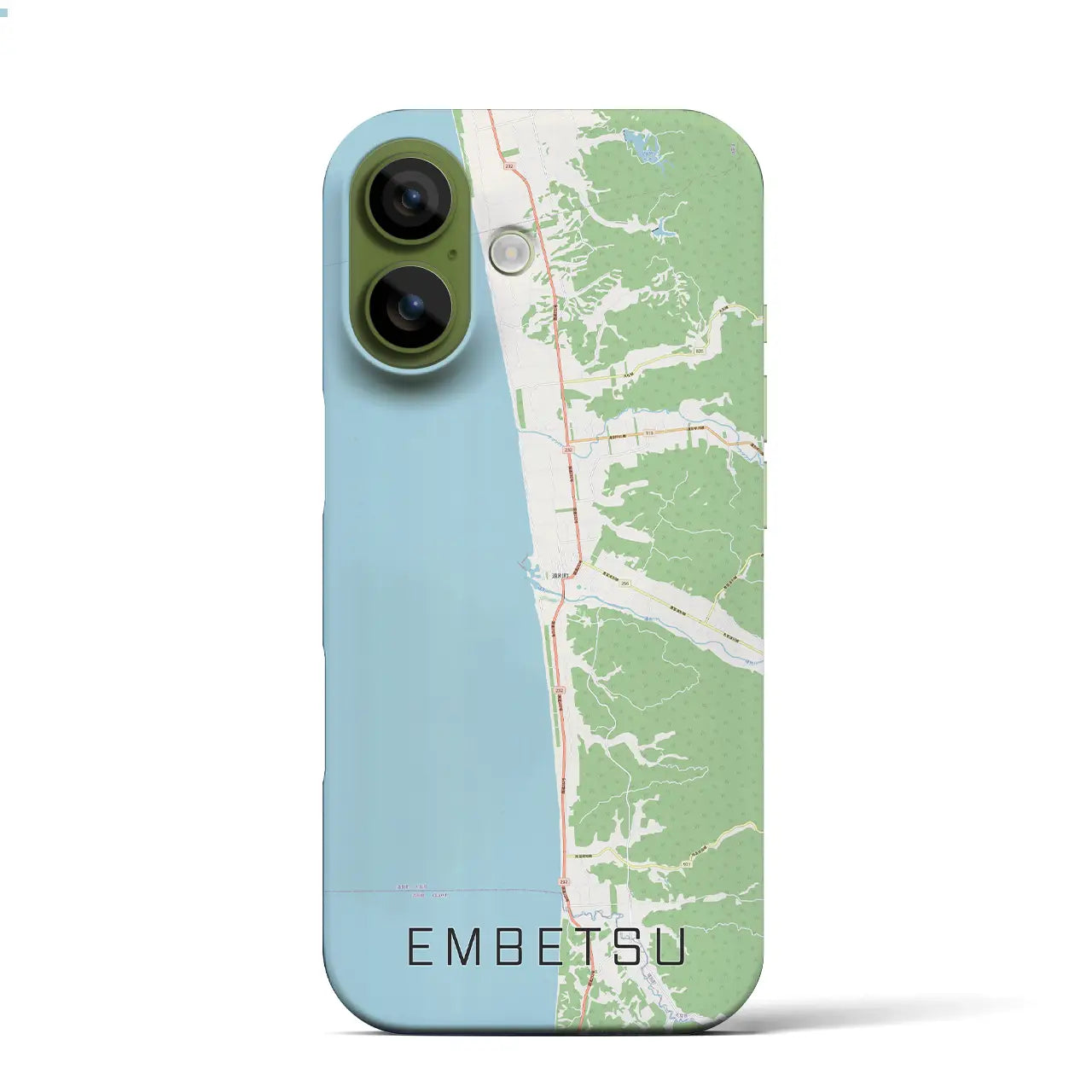 【遠別（北海道）】地図柄iPhoneケース（バックカバータイプ）