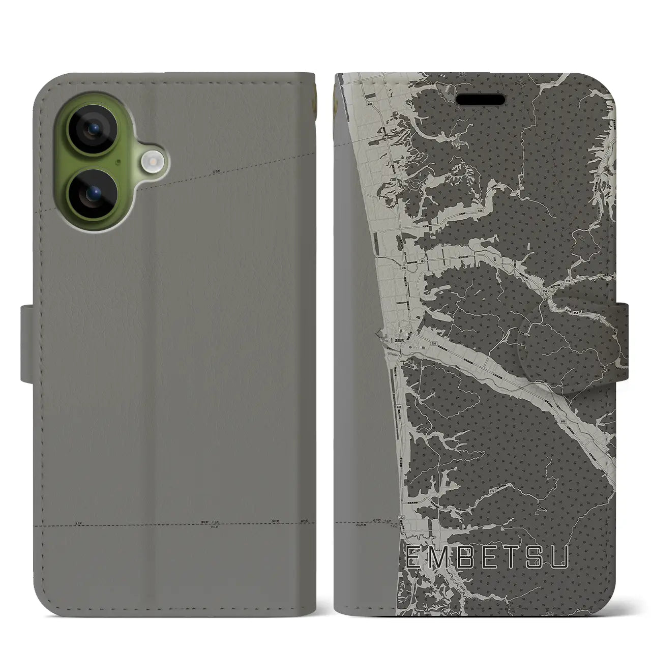 【遠別（北海道）】地図柄iPhoneケース（手帳タイプ）