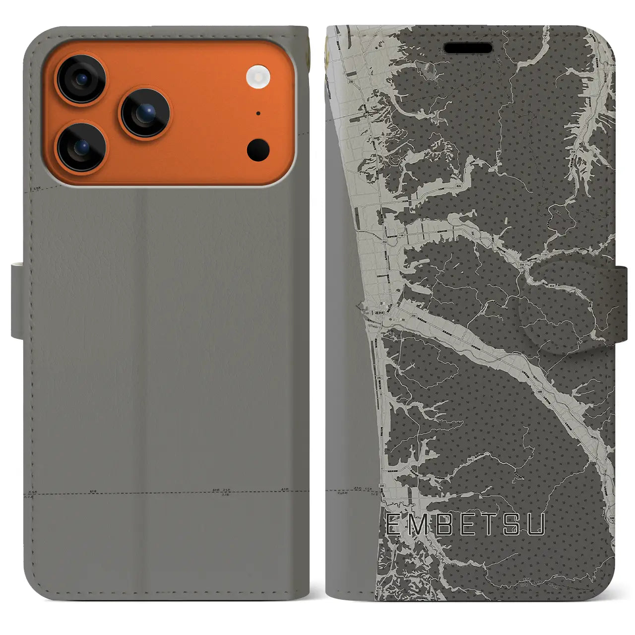 【遠別（北海道）】地図柄iPhoneケース（手帳タイプ）