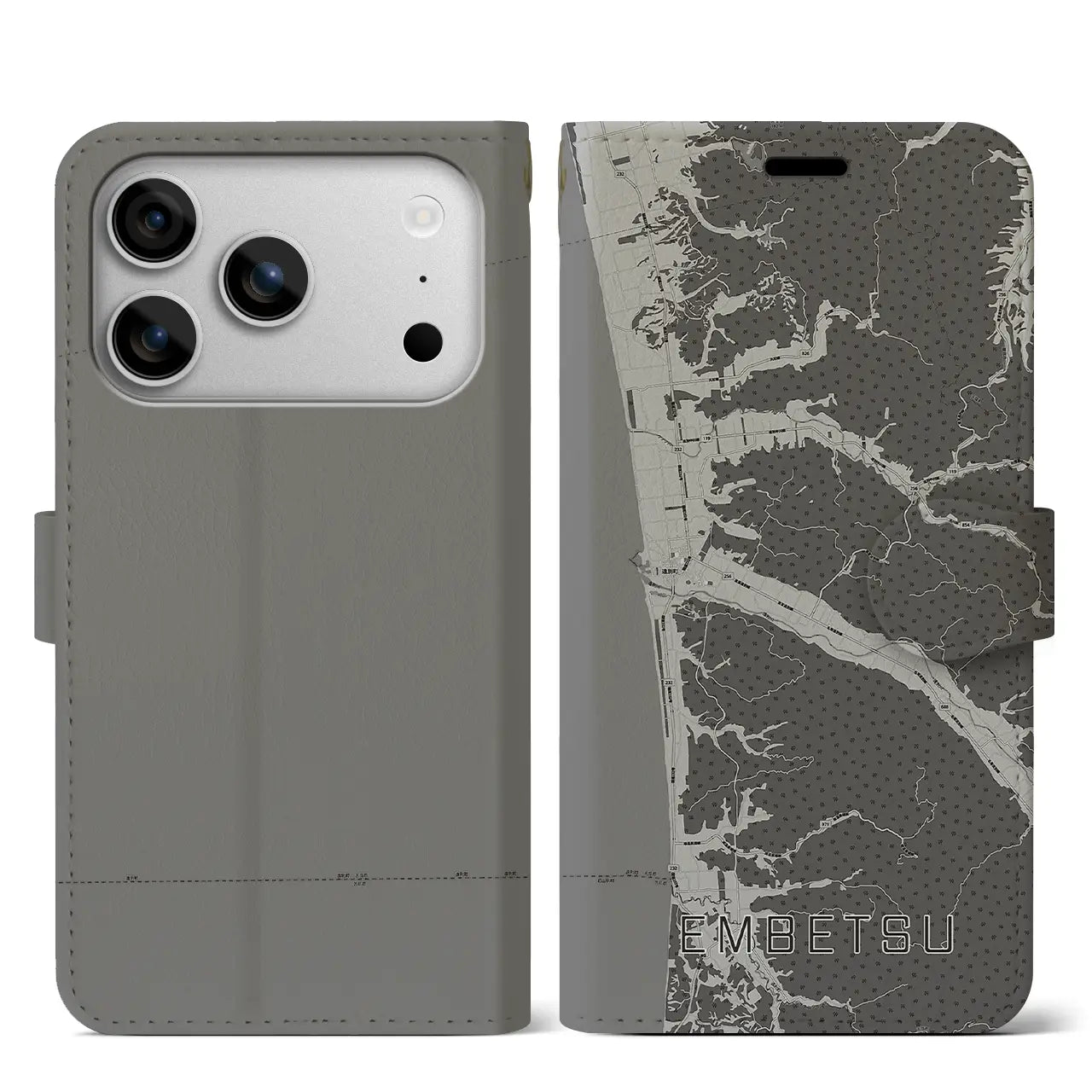 【遠別（北海道）】地図柄iPhoneケース（手帳タイプ）