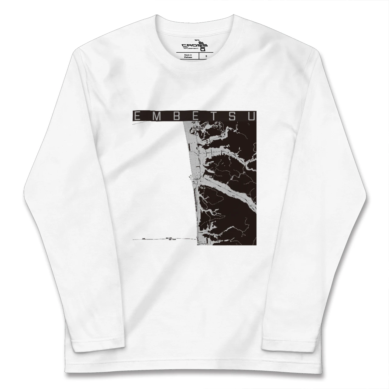 【遠別（北海道）】地図柄ロングスリーブTシャツ