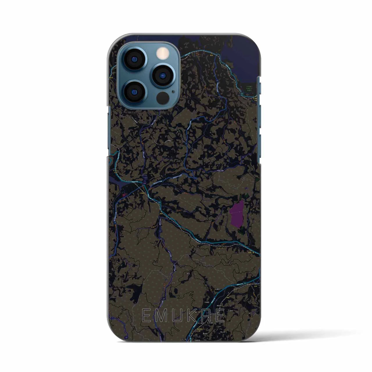 【江迎（長崎県）】地図柄iPhoneケース（バックカバータイプ）
