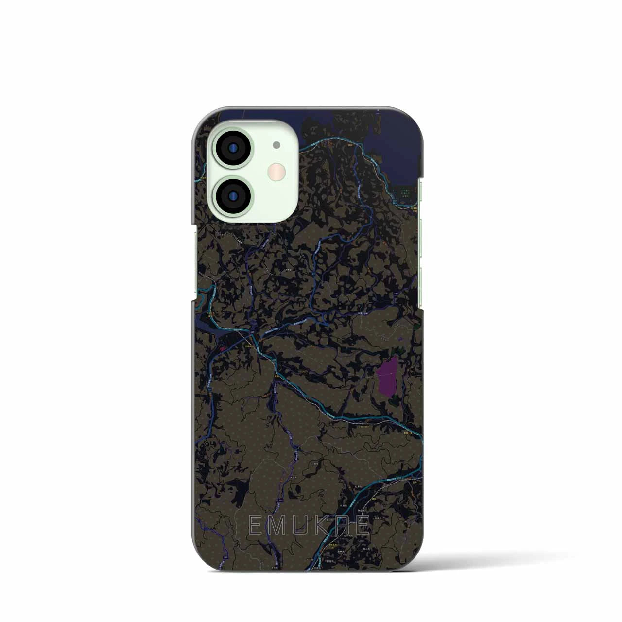 【江迎（長崎県）】地図柄iPhoneケース（バックカバータイプ）
