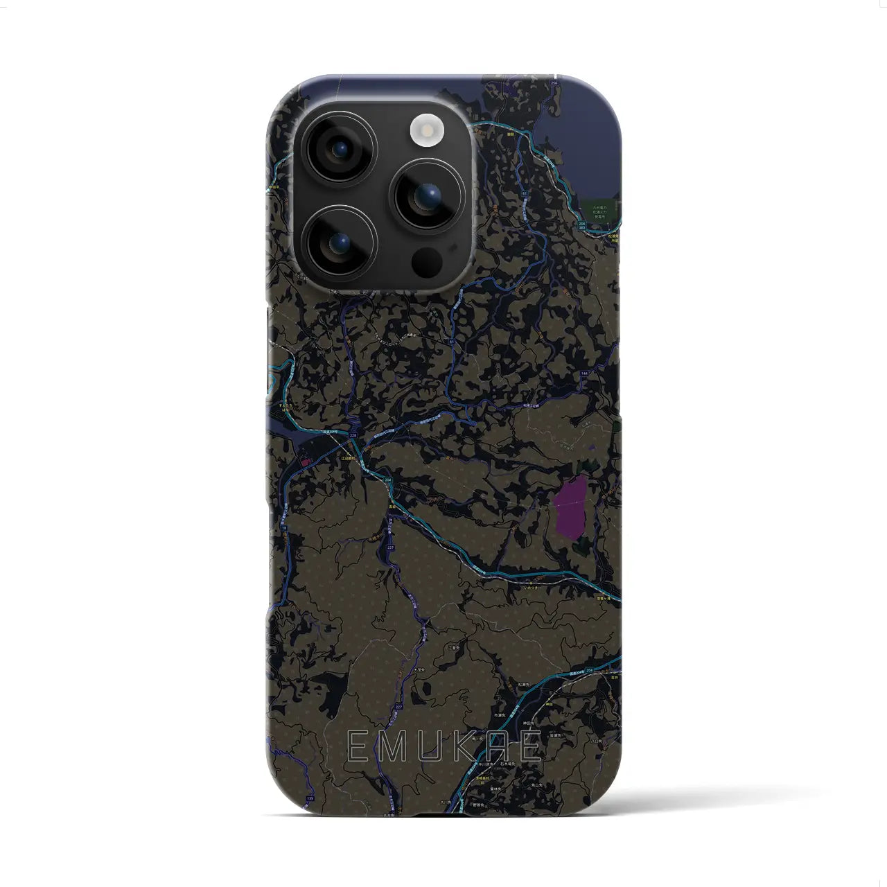 【江迎（長崎県）】地図柄iPhoneケース（バックカバータイプ）
