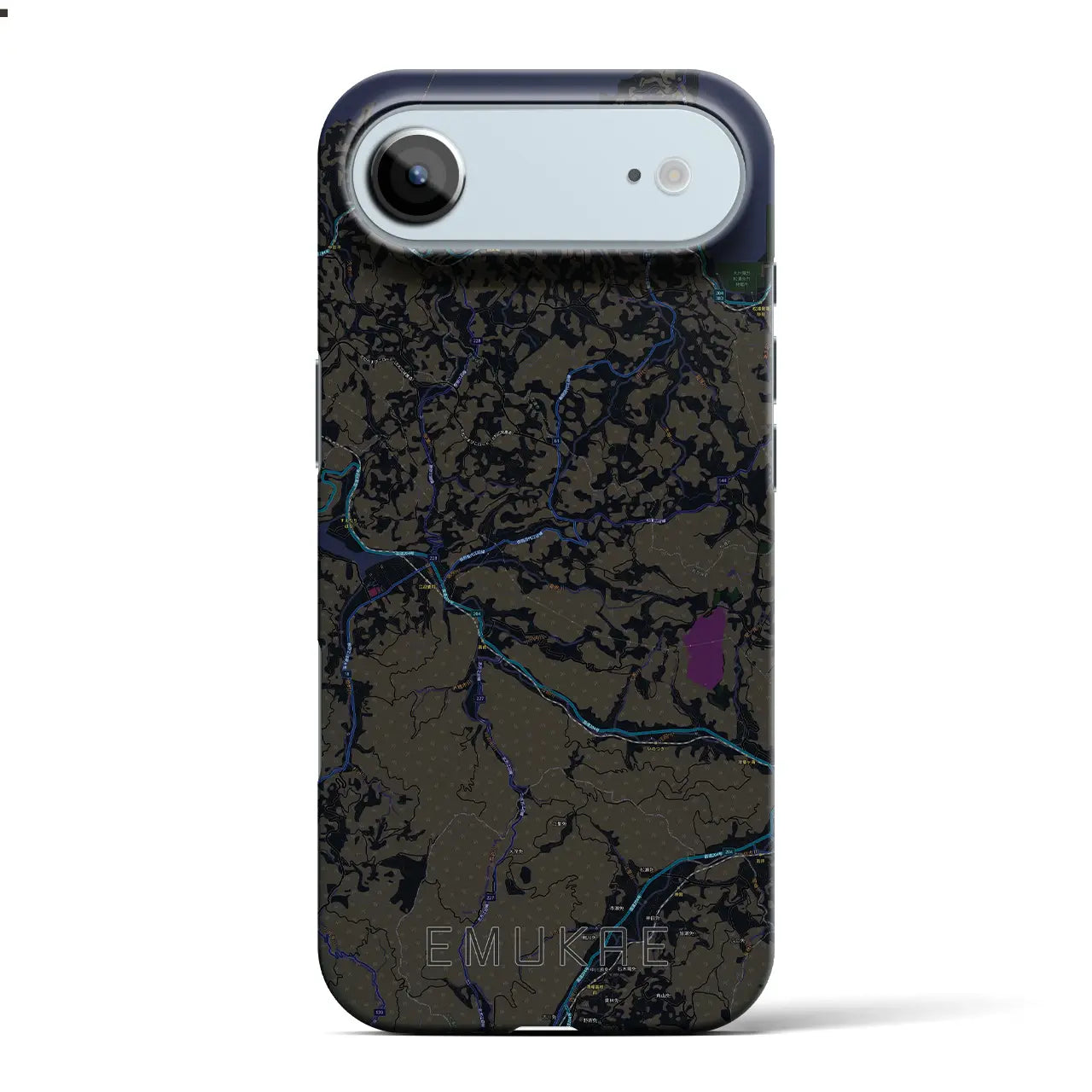 【江迎（長崎県）】地図柄iPhoneケース（バックカバータイプ）