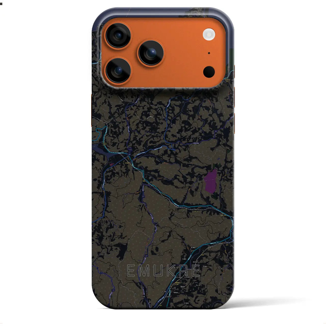 【江迎（長崎県）】地図柄iPhoneケース（バックカバータイプ）