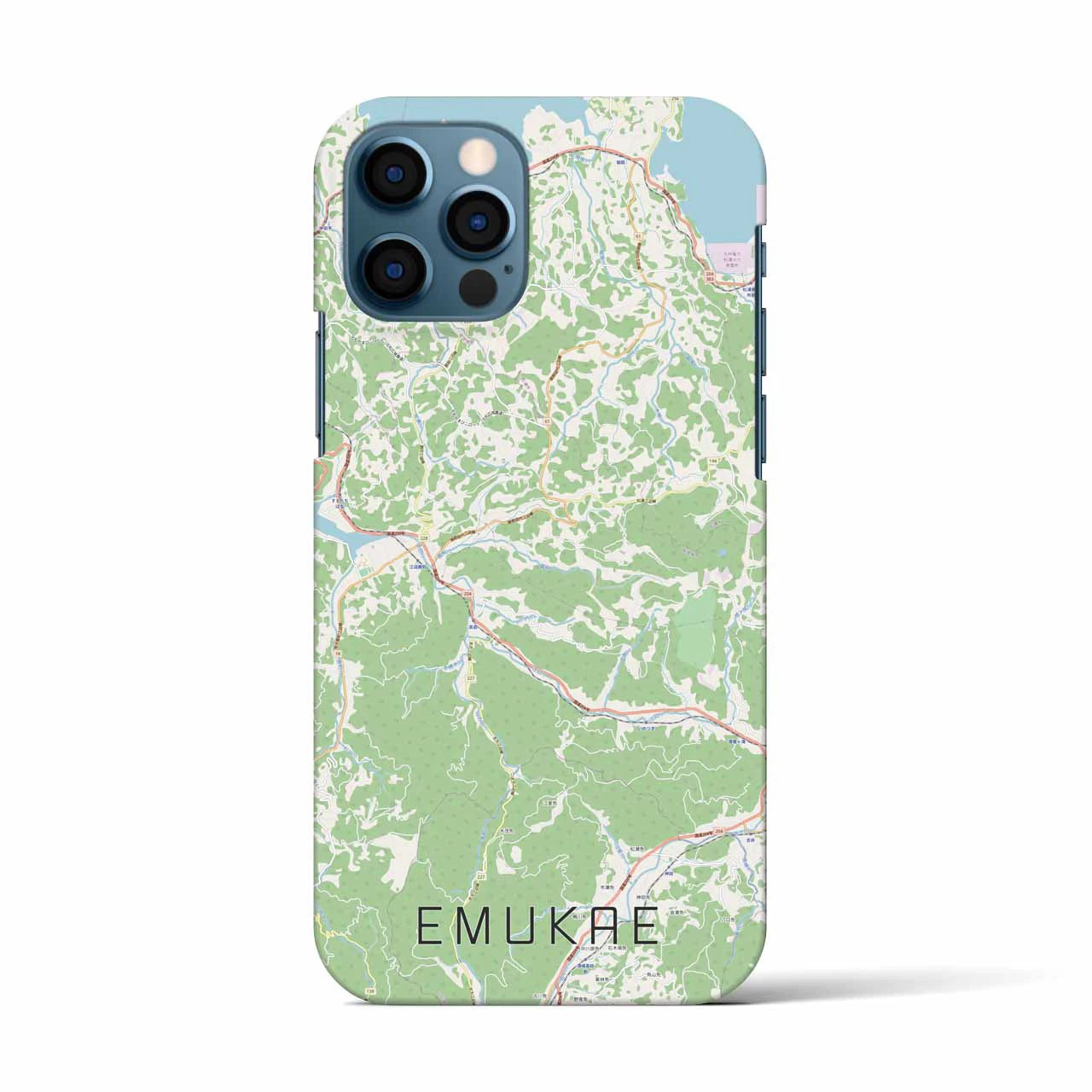 【江迎（長崎県）】地図柄iPhoneケース（バックカバータイプ）