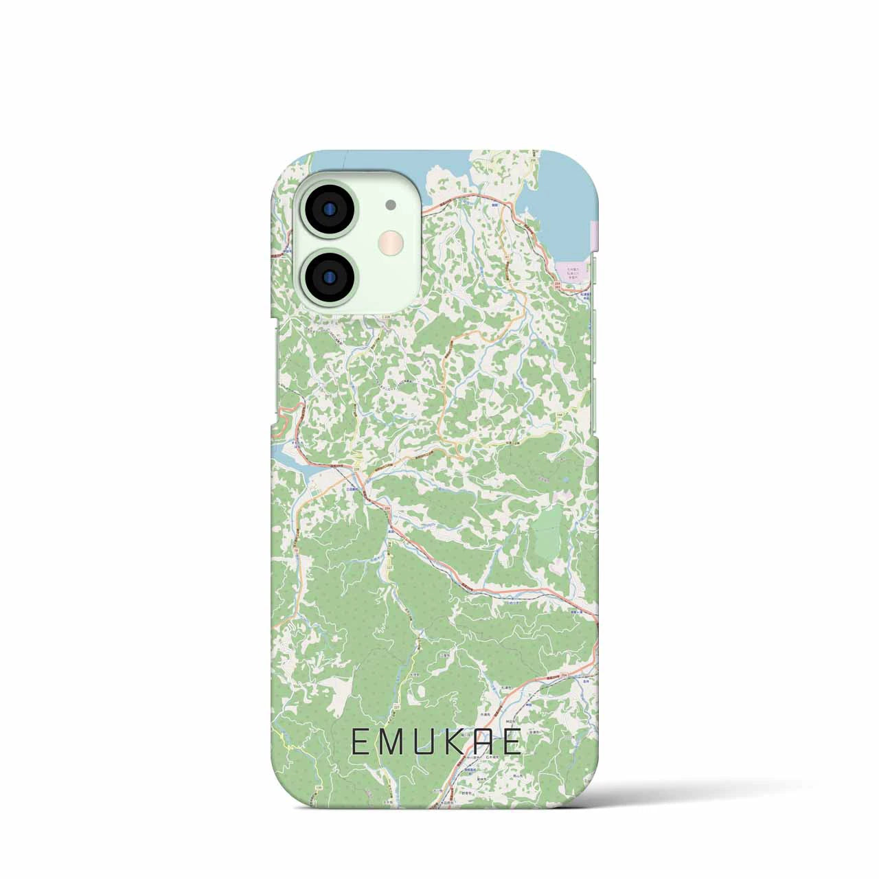 【江迎（長崎県）】地図柄iPhoneケース（バックカバータイプ）
