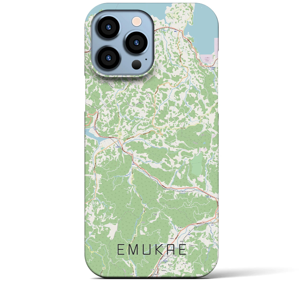 【江迎（長崎県）】地図柄iPhoneケース（バックカバータイプ）