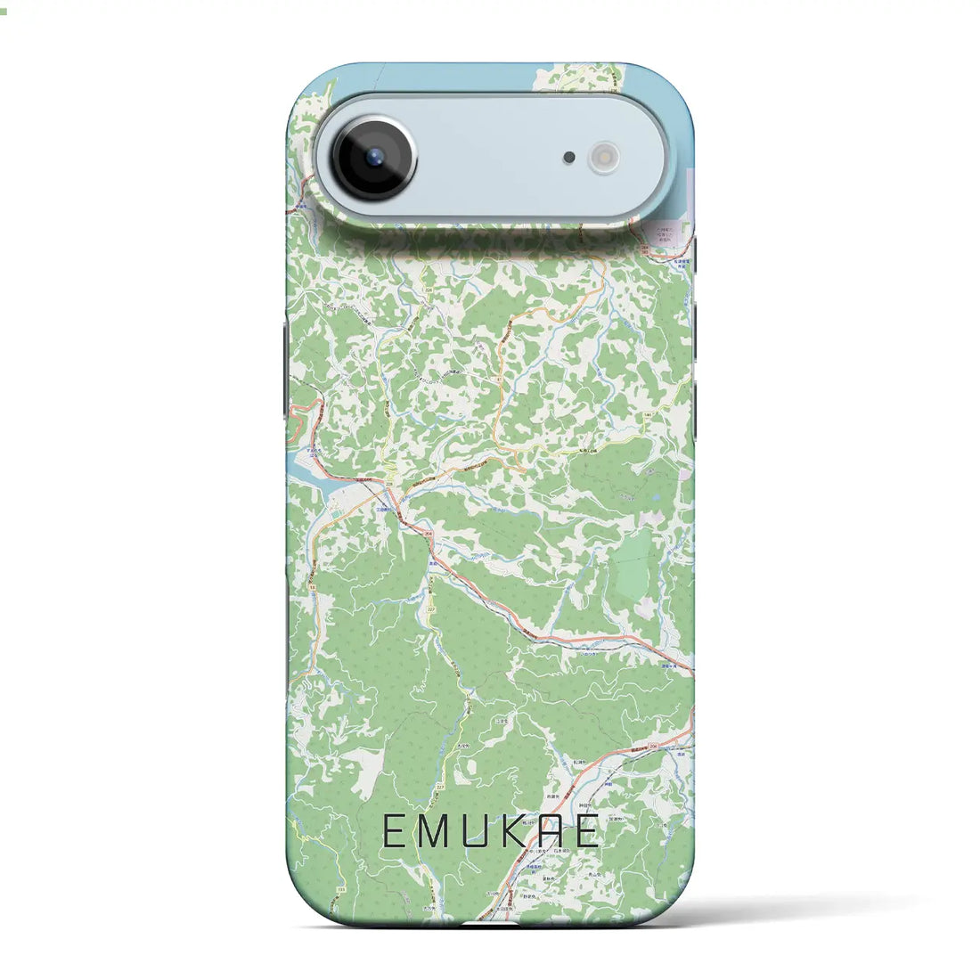 【江迎(長崎県)】地図柄iPhoneケース(バックカバータイプ)ブラック・iPhone 17 Pro Max 用