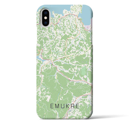 【江迎（長崎県）】地図柄iPhoneケース（バックカバータイプ）