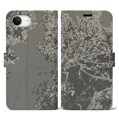 【江迎（長崎県）】地図柄iPhoneケース（手帳タイプ）