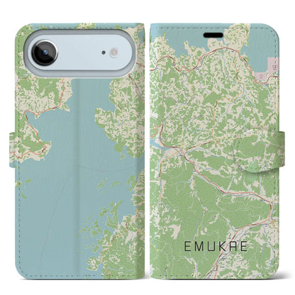 【江迎（長崎県）】地図柄iPhoneケース（手帳タイプ）