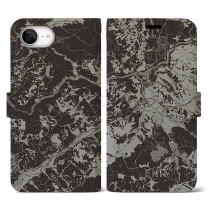 【恵那（岐阜県）】地図柄iPhoneケース（手帳タイプ）