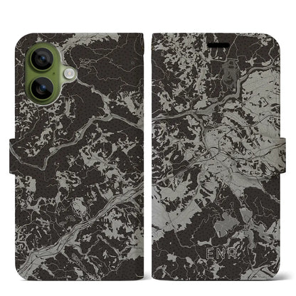 【恵那（岐阜県）】地図柄iPhoneケース（手帳タイプ）