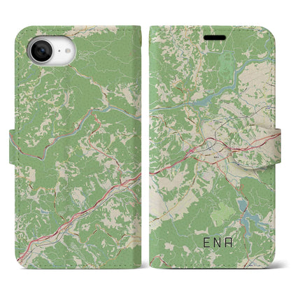 【恵那（岐阜県）】地図柄iPhoneケース（手帳タイプ）