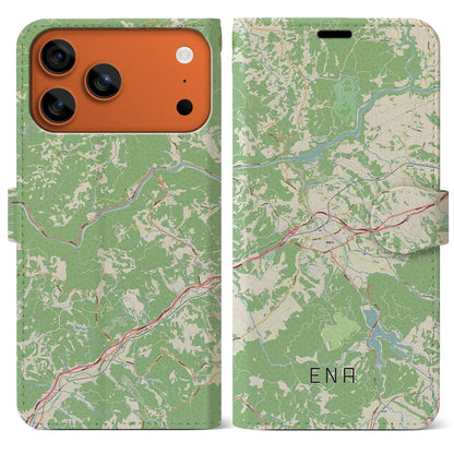 【恵那（岐阜県）】地図柄iPhoneケース（手帳タイプ）
