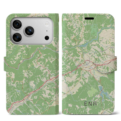 【恵那（岐阜県）】地図柄iPhoneケース（手帳タイプ）