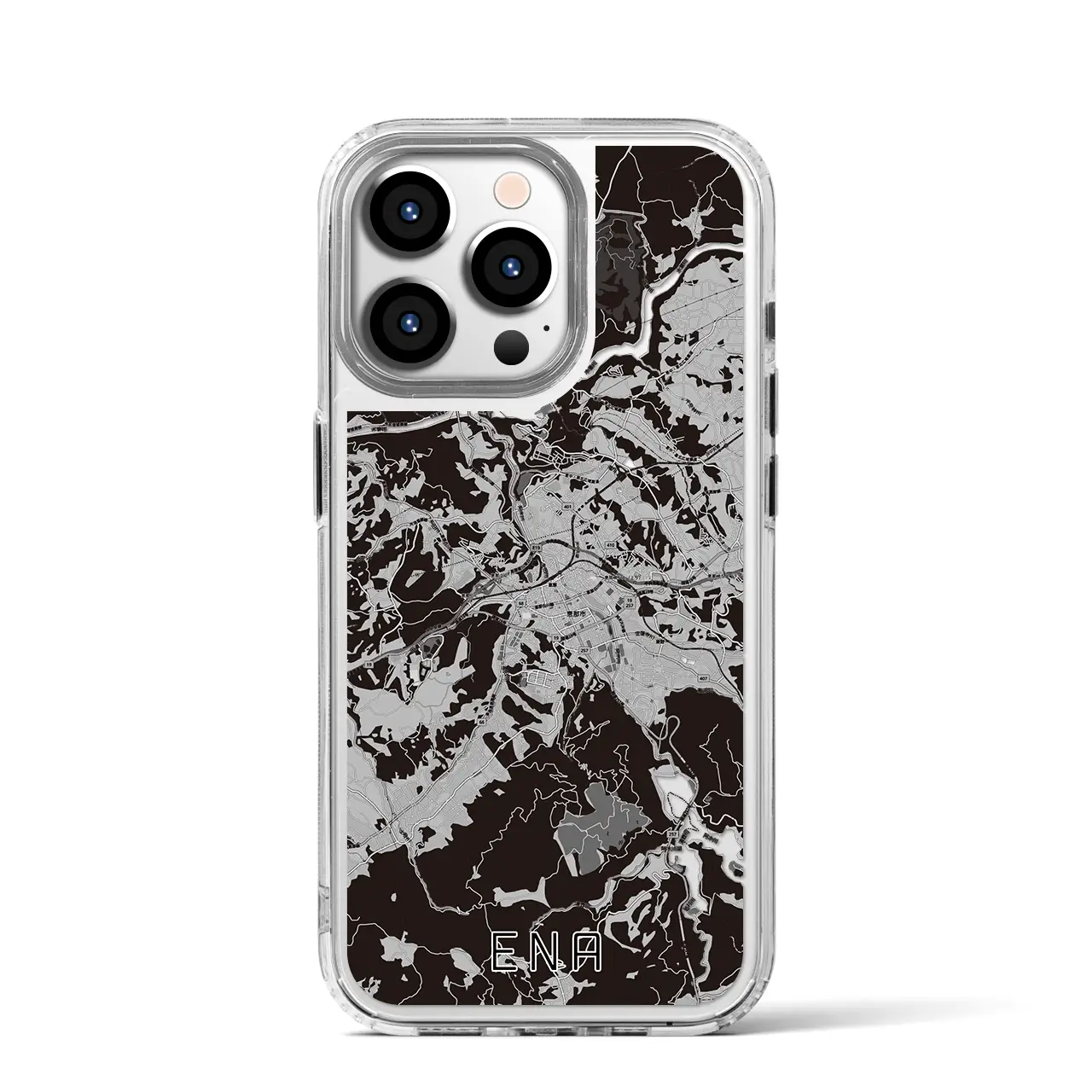 【恵那（岐阜県）】地図柄iPhoneケース（MagSafeタイプ）