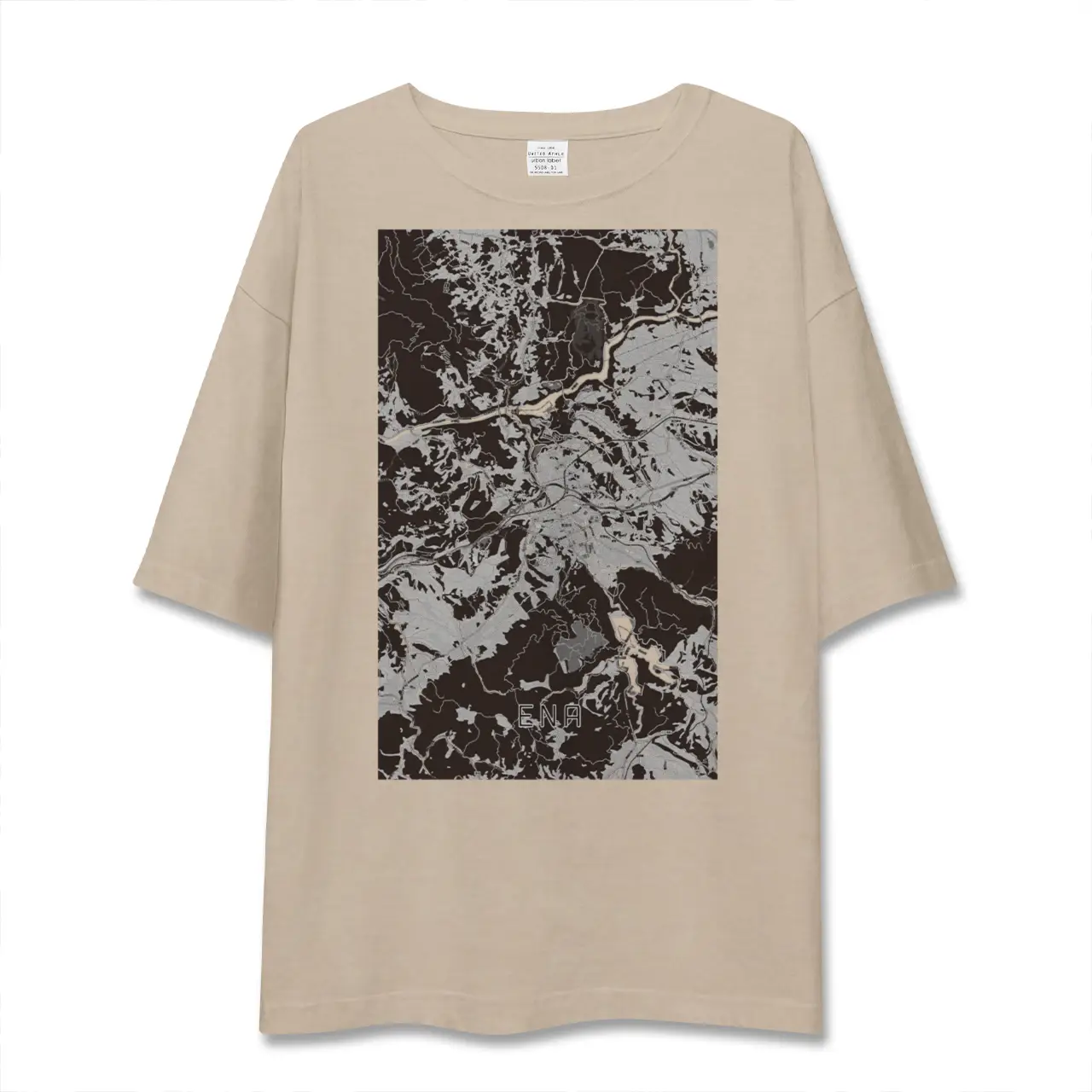 【恵那（岐阜県）】地図柄ビッグシルエットTシャツ