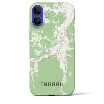 【遠軽（北海道）】地図柄iPhoneケース（バックカバータイプ）ブラック・iPhone 16 Pro Max 用