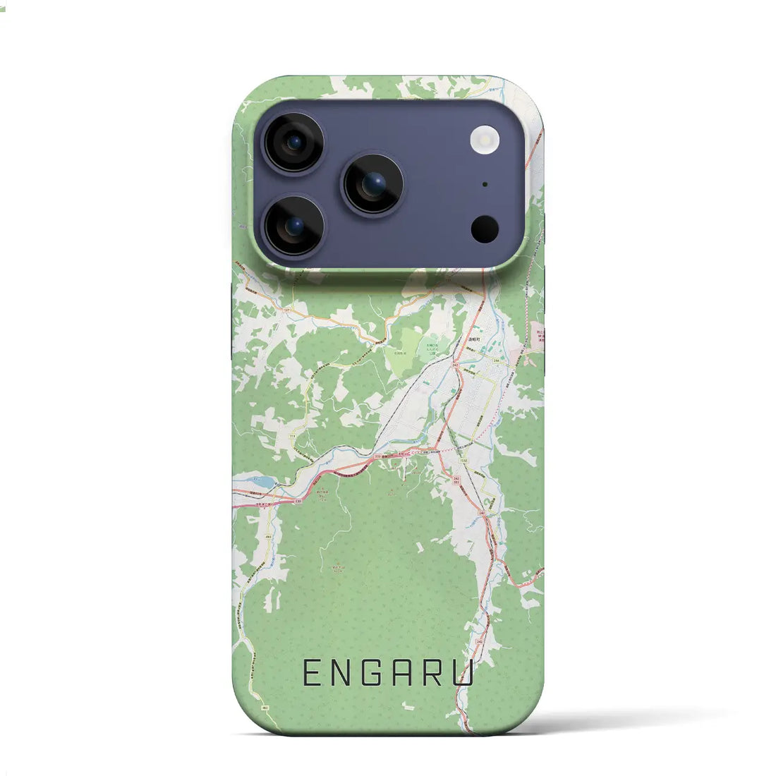 【遠軽(北海道)】地図柄iPhoneケース(バックカバータイプ)ブラック・iPhone 17 Pro Max 用