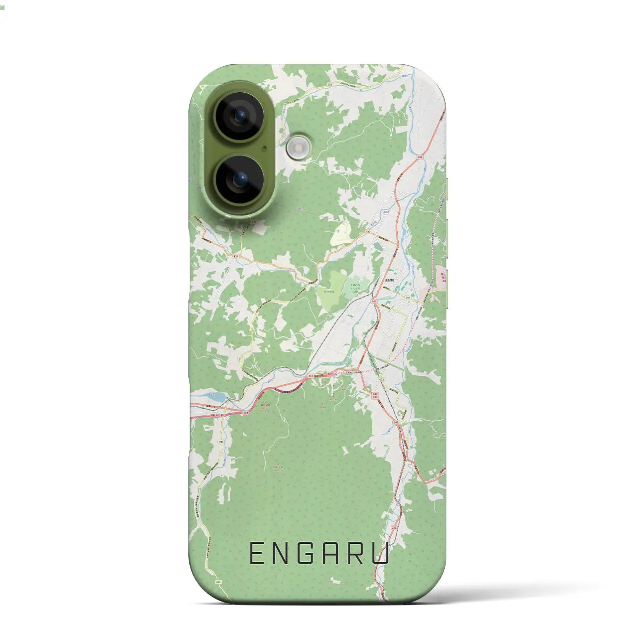 【遠軽（北海道）】地図柄iPhoneケース（バックカバータイプ）ナチュラル・iPhone 17 Pro Max 用