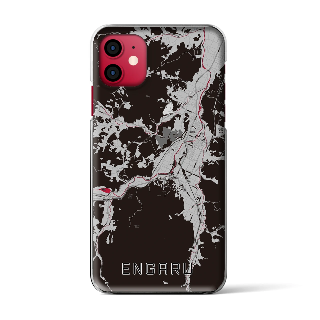【遠軽（北海道）】地図柄iPhoneケース（クリアタイプ）