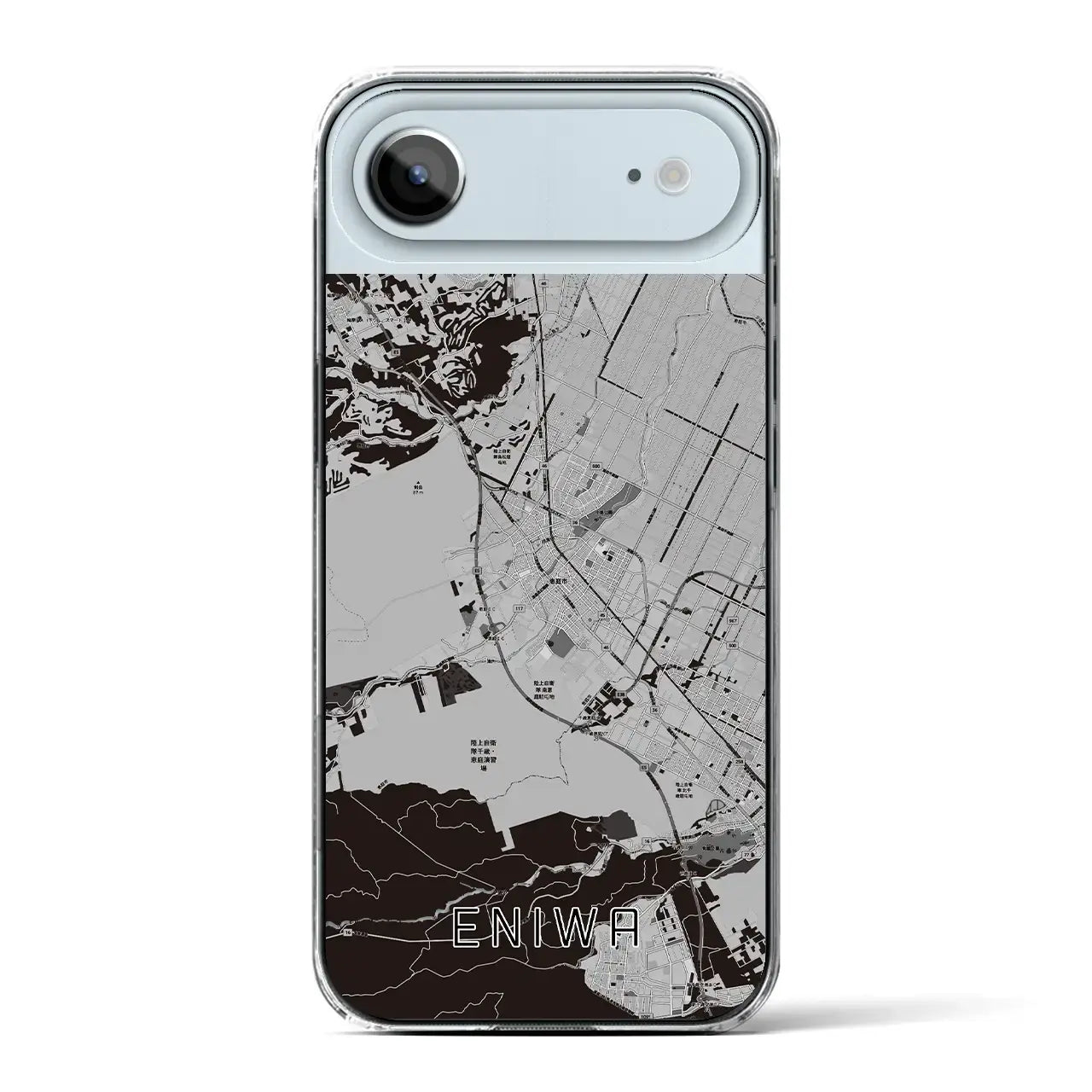 【恵庭（北海道）】地図柄iPhoneケース（クリアタイプ）
