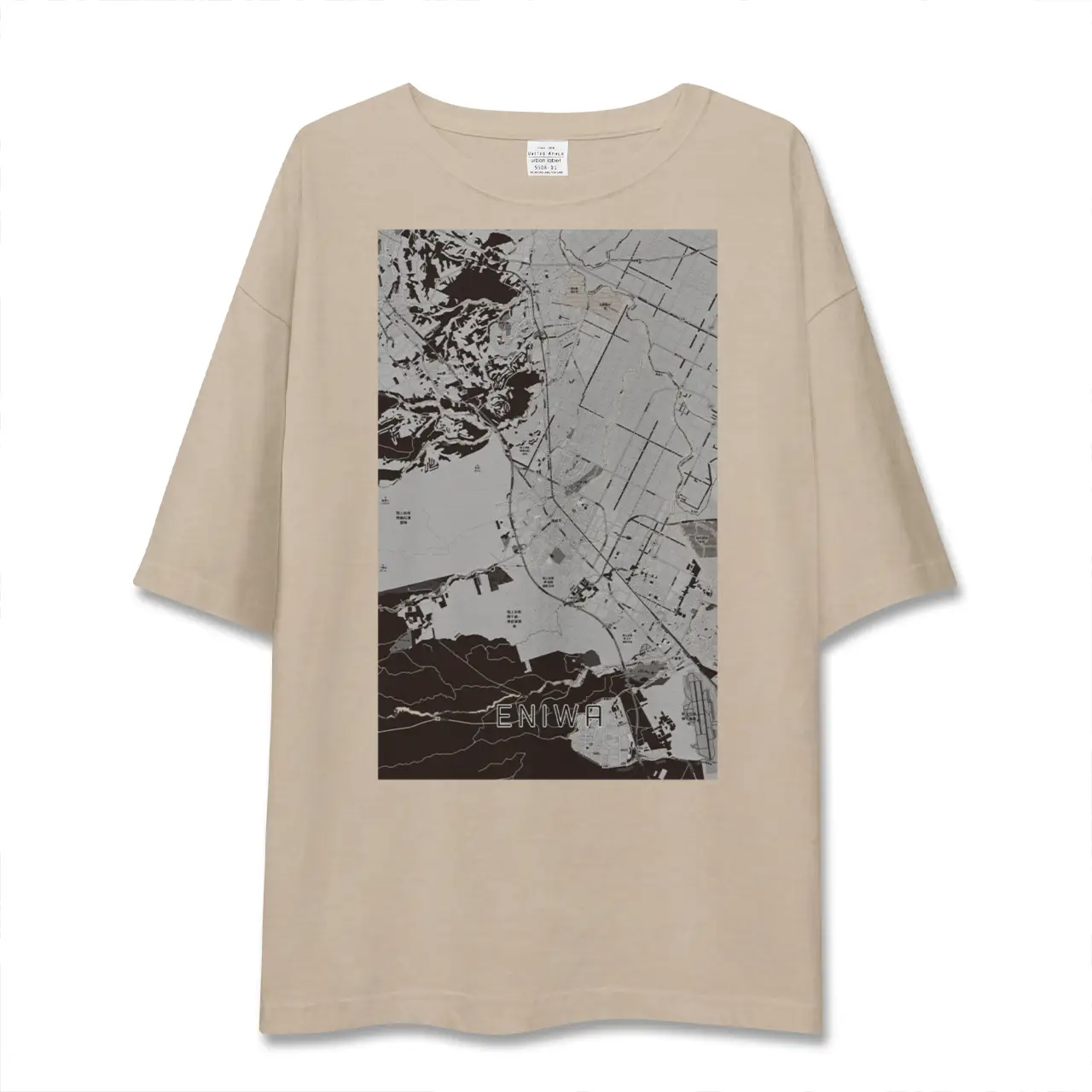 【恵庭（北海道）】地図柄ビッグシルエットTシャツ