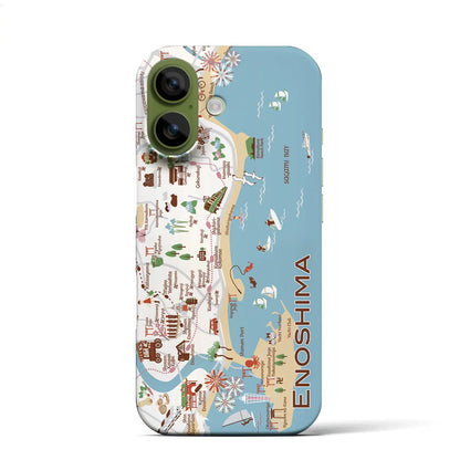 【江ノ島】イラストマップiPhoneケース（バックカバータイプ）