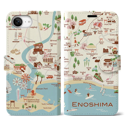 【江ノ島】イラストマップiPhoneケース（手帳タイプ）