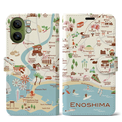 【江ノ島】イラストマップiPhoneケース（手帳タイプ）