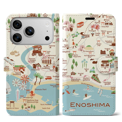 【江ノ島】イラストマップiPhoneケース（手帳タイプ）