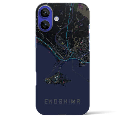 【江ノ島（神奈川県）】地図柄iPhoneケース（バックカバータイプ）