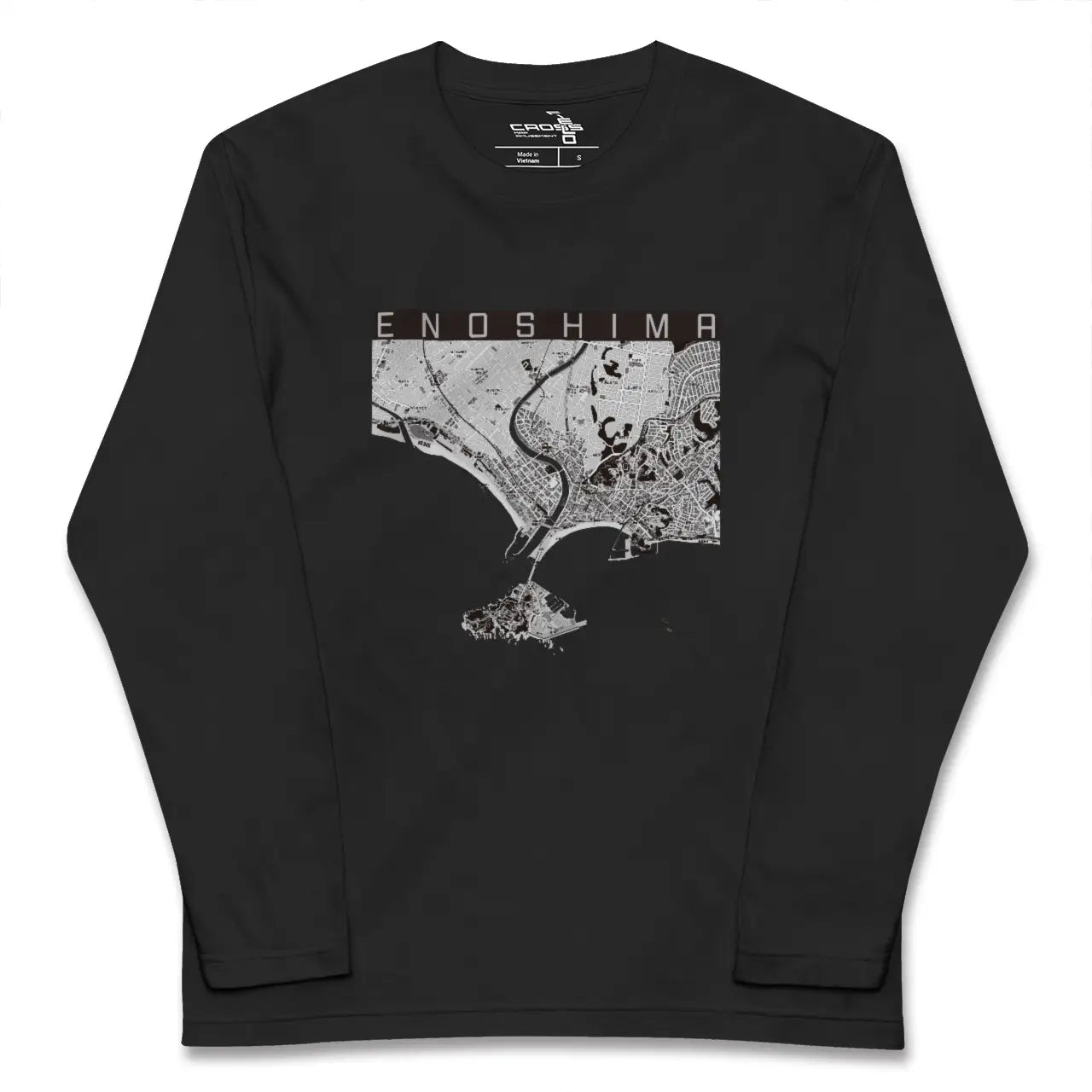 【江ノ島（神奈川県）】地図柄ロングスリーブTシャツ