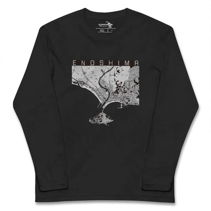 【江ノ島（神奈川県）】地図柄ロングスリーブTシャツ
