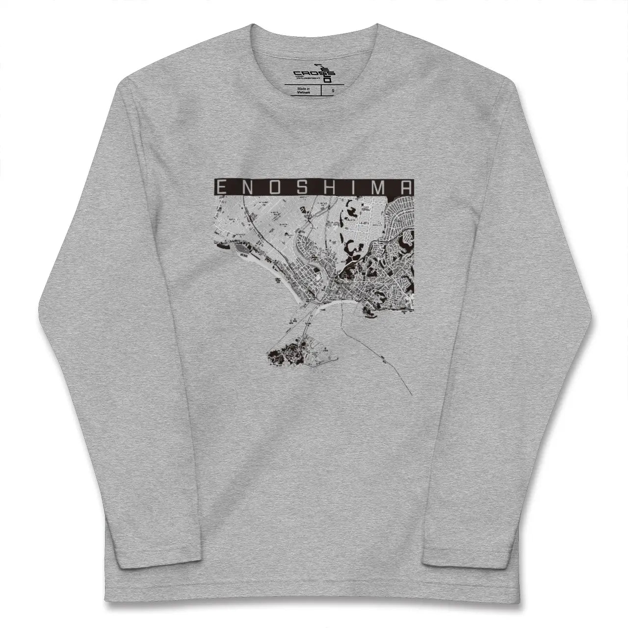 【江ノ島（神奈川県）】地図柄ロングスリーブTシャツ