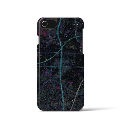 【江坂（大阪府）】地図柄iPhoneケース（バックカバータイプ）