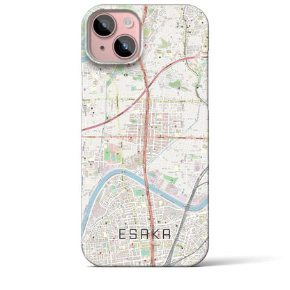 【江坂（大阪府）】地図柄iPhoneケース（バックカバータイプ）