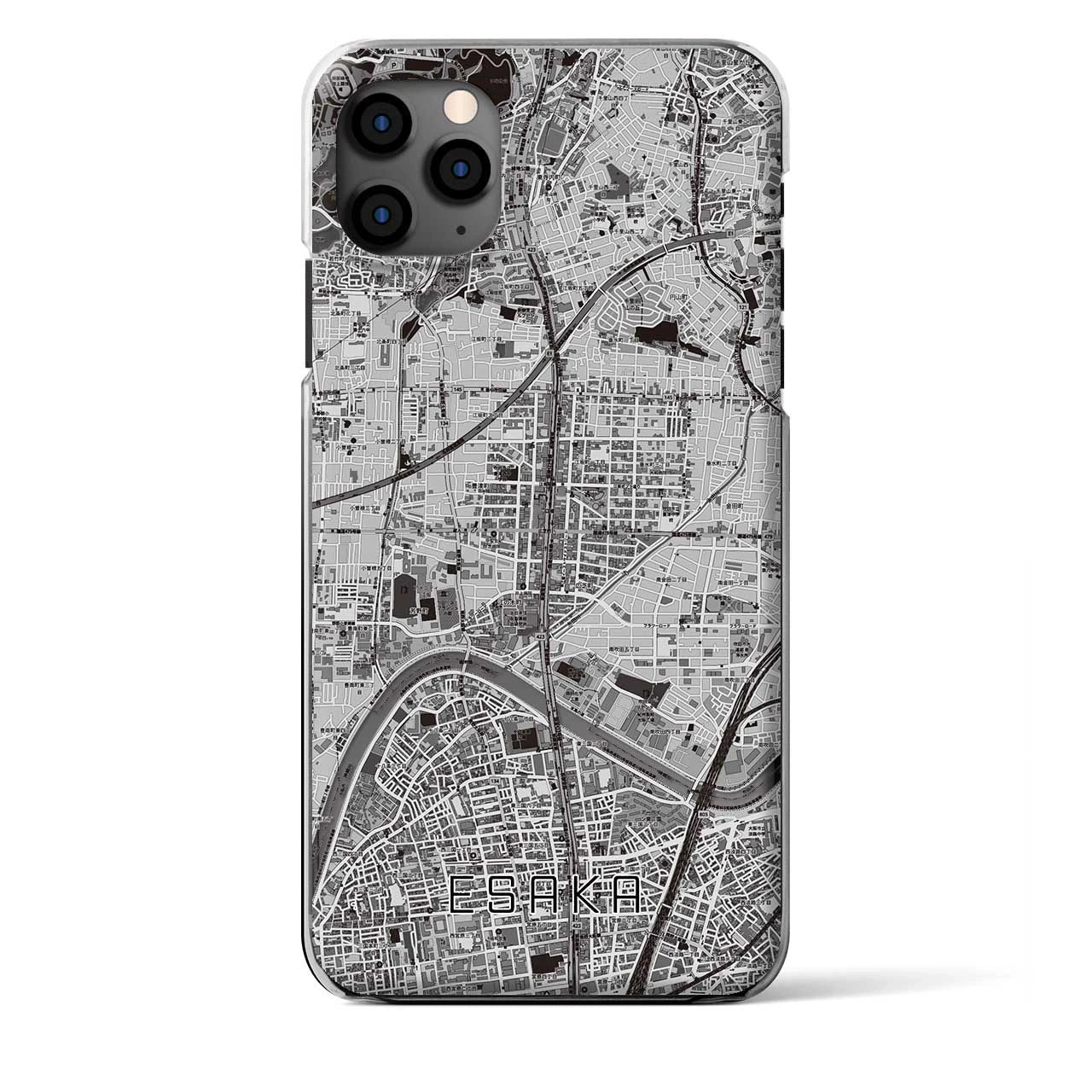 【江坂（大阪府）】地図柄iPhoneケース（クリアタイプ）