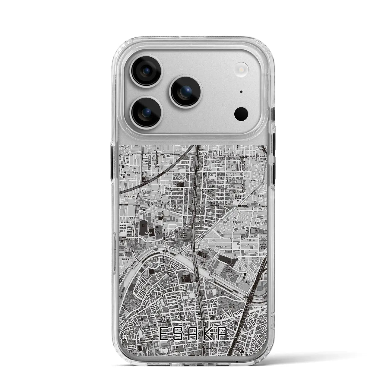 【江坂（大阪府）】地図柄iPhoneケース（MagSafeタイプ）