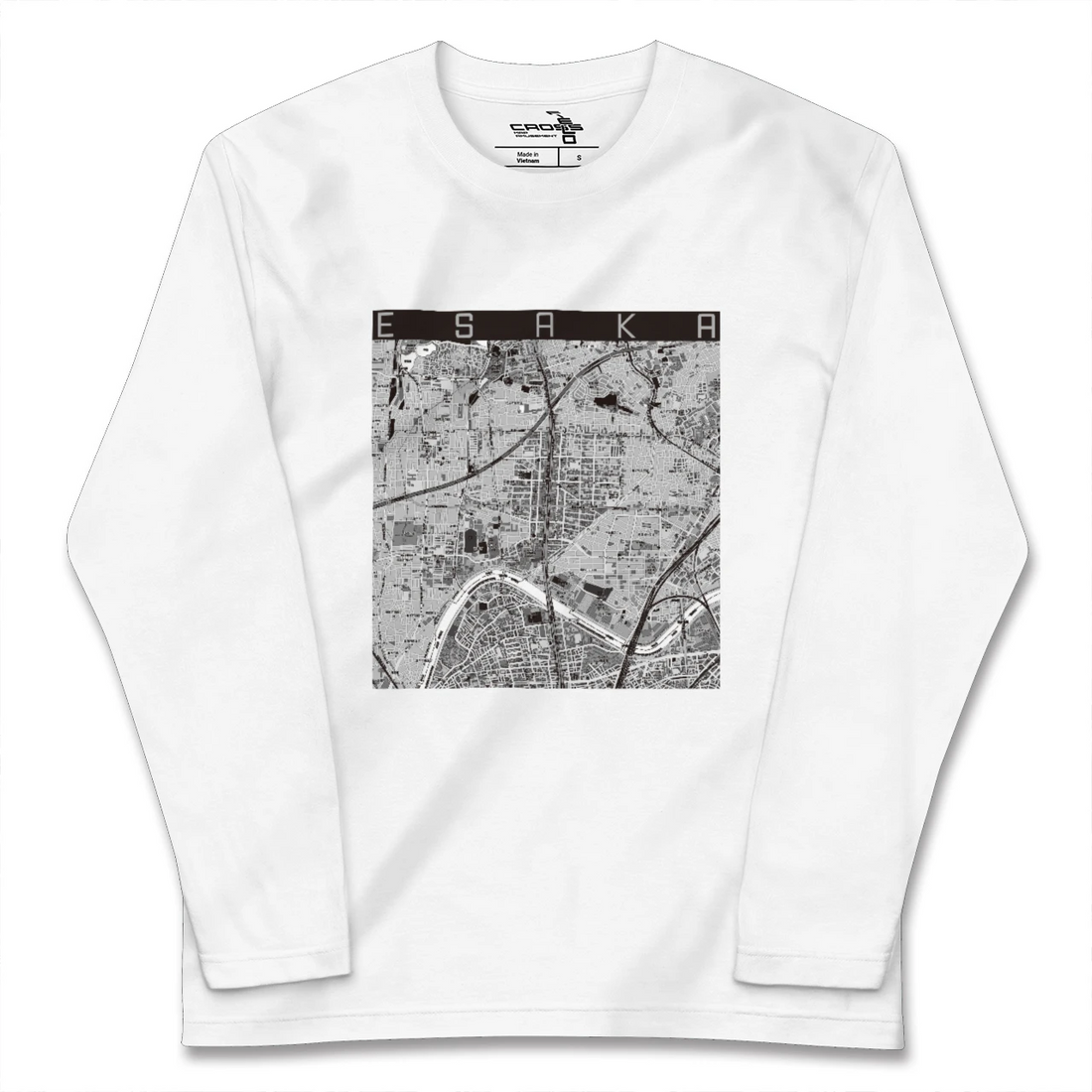 【江坂（大阪府）】地図柄ロングスリーブTシャツ