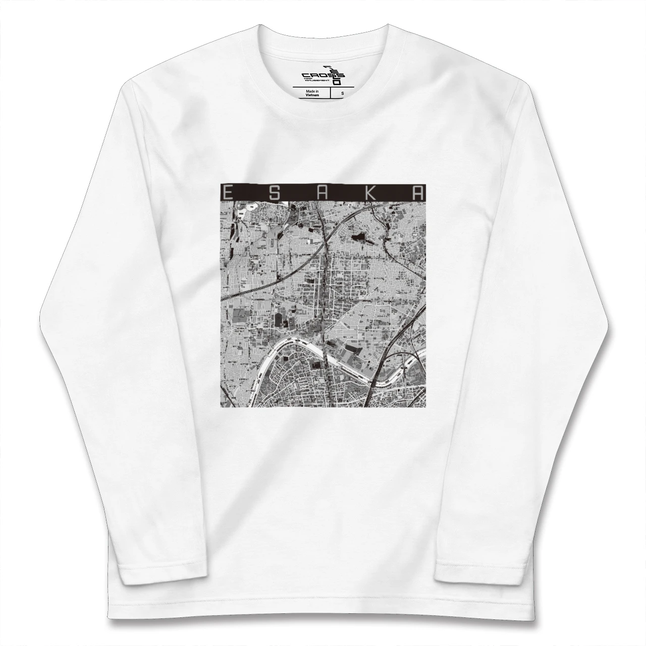 【江坂（大阪府）】地図柄ロングスリーブTシャツ