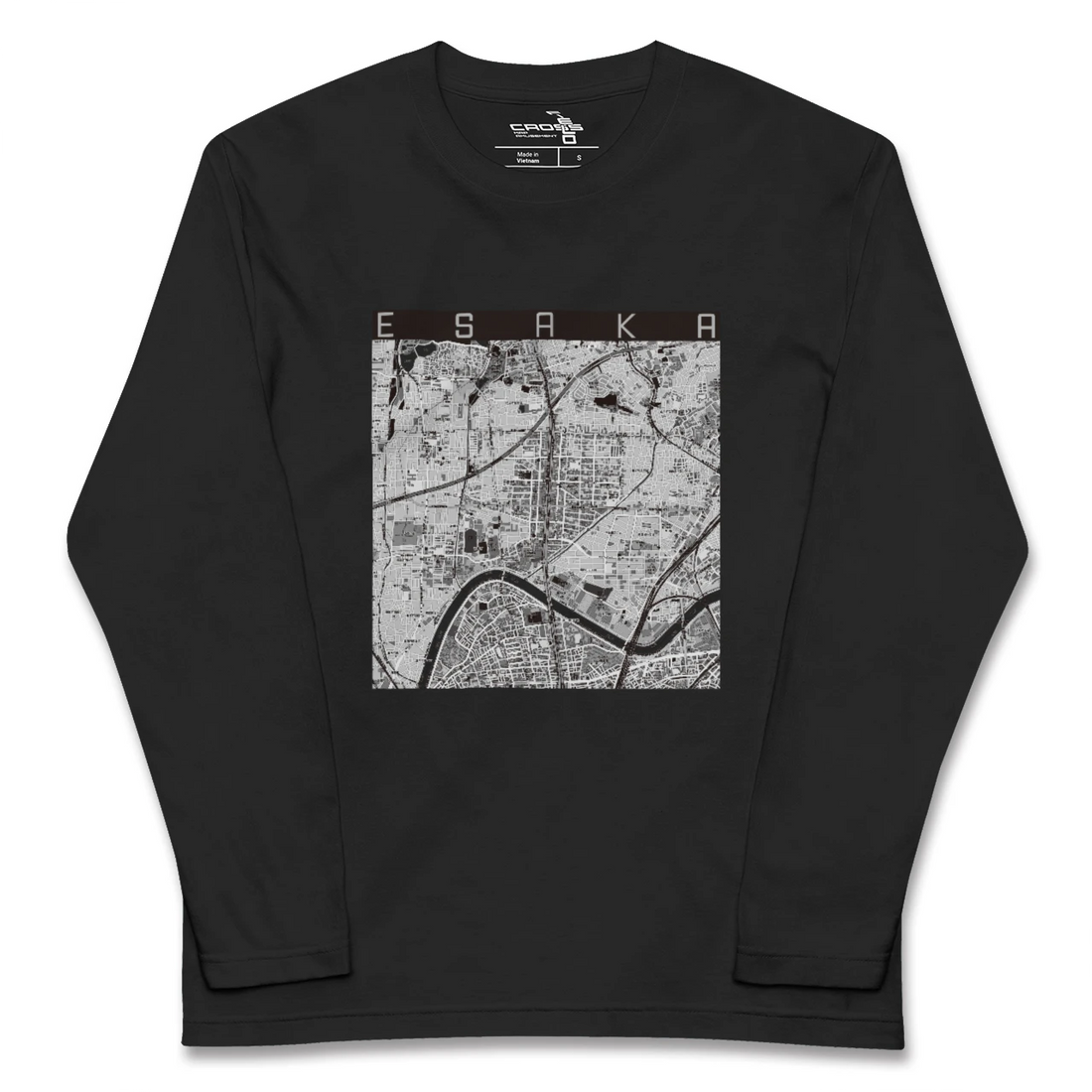 【江坂(大阪府)】地図柄ロングスリーブTシャツ