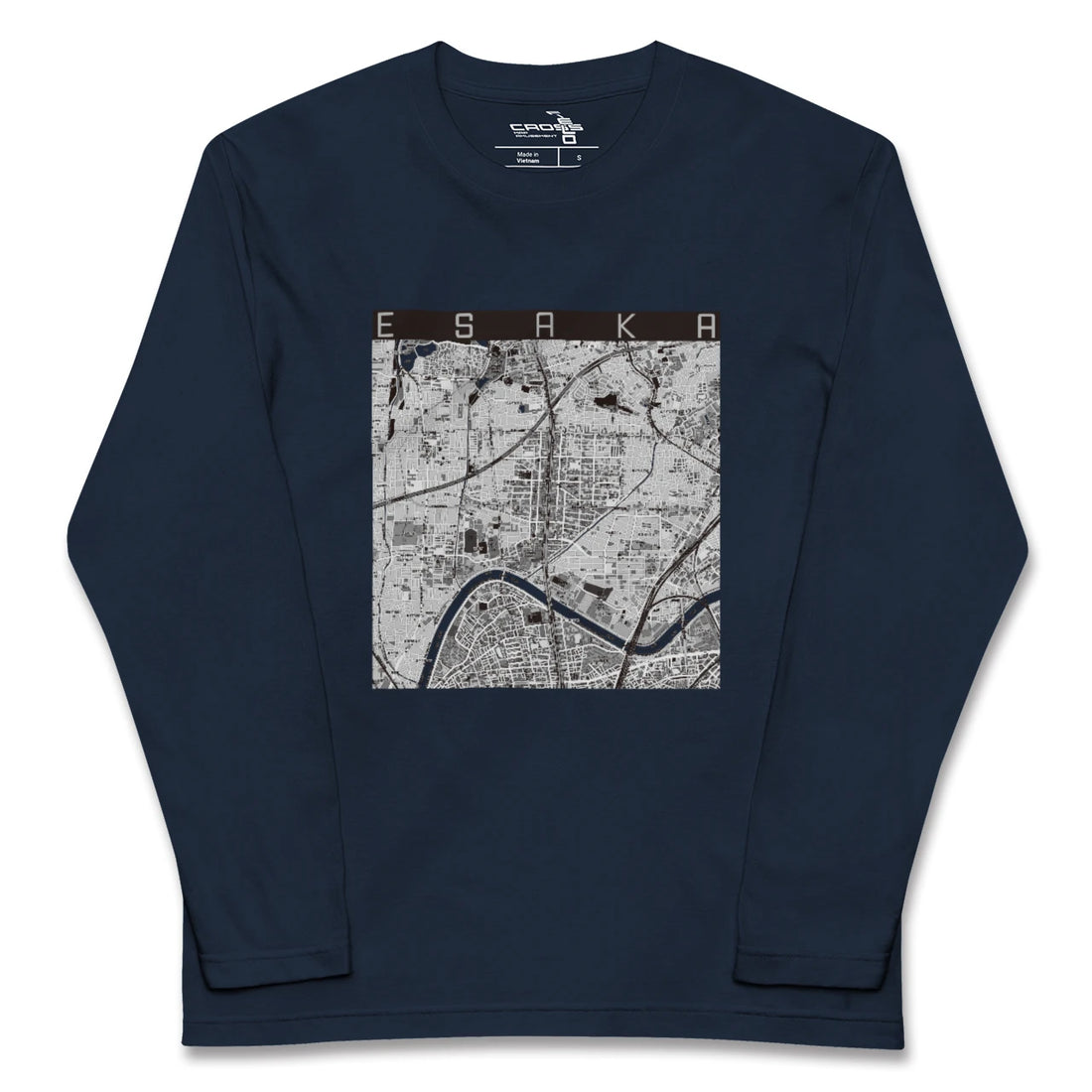 【江坂(大阪府)】地図柄ロングスリーブTシャツ