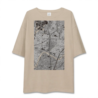 【江坂（大阪府）】地図柄ビッグシルエットTシャツ